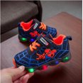 thumbnail image 1 of Nuevo Sueprhero Led Mesh Sneakers Girls Boys Kids Luminous Glowing Sneakers Zapatos para niños Niñas Lighted Led Baby Children Shoes (plantilla 33 20.3) Gao Jinjia LED, 1 of 2