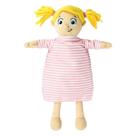 QITOWM Cartoon Human Stuffeed Plush Toys 16 Inch Soft Character Figurine Doll Birthday and Graduation Gift Exquisite Design for Bedroom Sofa Pillow Home Decor (Pink)