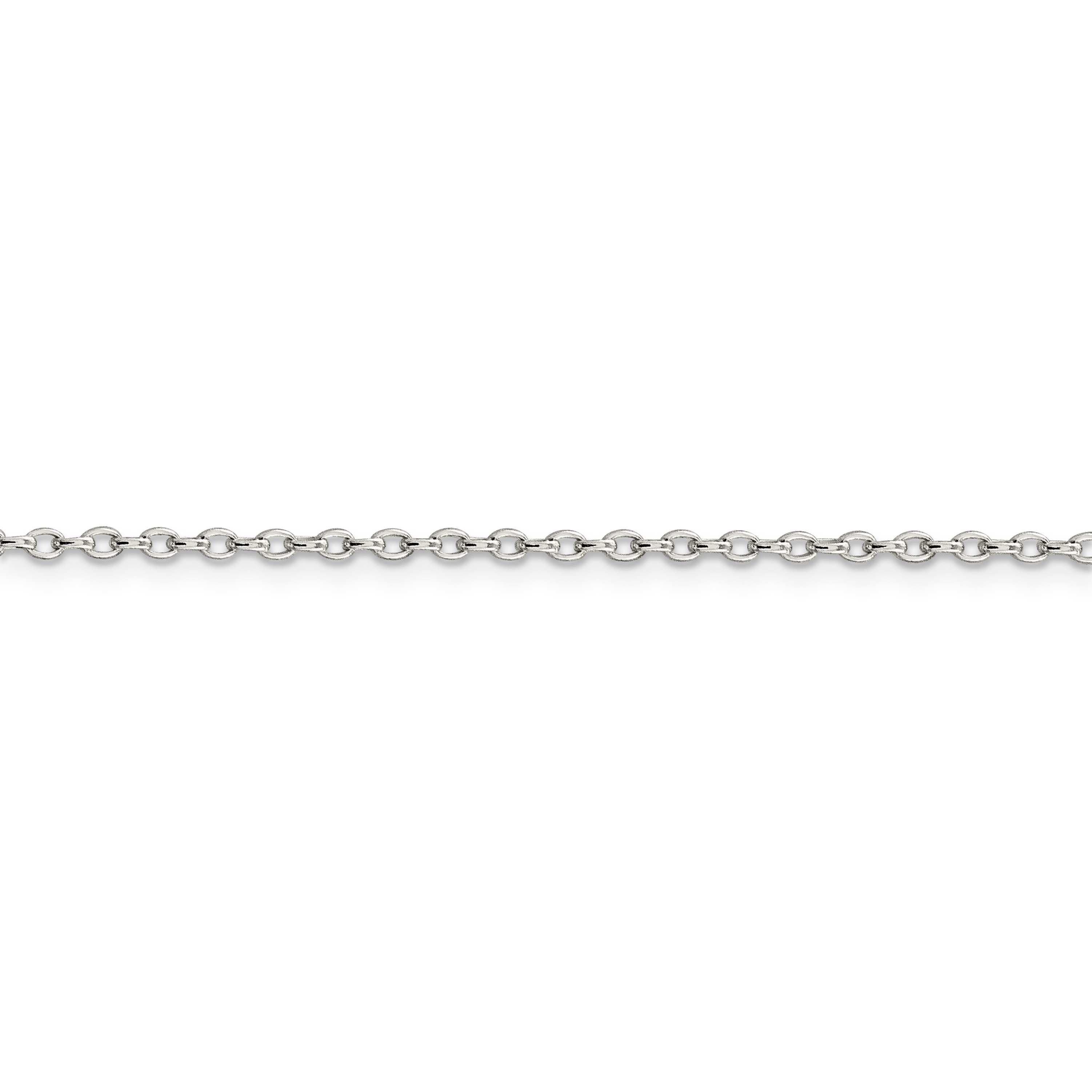Primal Silver Sterling Silver 1.6mm Oval Fancy Rolo Chain 