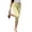Yellow, variant on Women's Capri Leggings with Fold-over Waistband, Sexy Slim Fit Yoga Pants, Stretchy Ruched Workout Trousers for Gym and Running