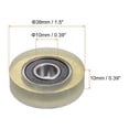 thumbnail image 2 of Unique Bargains Roulement à Rouleau à Poulie en PU 10x38x10 mm, Roue de Guidage Revêtue de Polyuréthane pour Industriel, Vert, 2 of 5