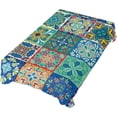 thumbnail image 5 of Coolnut Mexican Talavera Tablecloth, Waterproof Washable Polyester Square Table Cover, Durable Tablecloth for Kitchen Dining Table Party Decor, 54"x54", 5 of 7