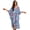 Blue Pink Cherry Flower, variant on Jamaican Flag Palm Tree Print Women's Plus Size Kaftan Beach Coverup for Summer V-neck Maxi Beach Dress Vacation Outfits Batwing Sleeves Caftan Dress for Ladies