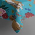 thumbnail image 3 of Dogs with Pioneer Flower Rectangle Tablecloth 60"x120",Waterproof Polyester Rectangle Table Cloth, Wipeable Spillproof Polyester Tablecloth for Dining, Camping, Indoor and Outdoor, 3 of 6