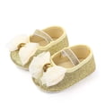 thumbnail image 2 of Infant Girls Soft Sole Bowknot Princess Wedding Dress Mary Jane Flats Prewalker Newborn Light Baby Sneaker Shoes, 2 of 5