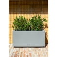 thumbnail image 5 of Veradek Block Series Long Box Small 25" Plastic Planter - Gray, 5 of 12