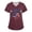 Red, variant on Youpwaven 250th Anniversary USA Women's Scrub Top, 1776-2026 Patriotic Nursing Uniform, V-Neck Workwear With Pockets, Distressed Flag Graphic Shirt