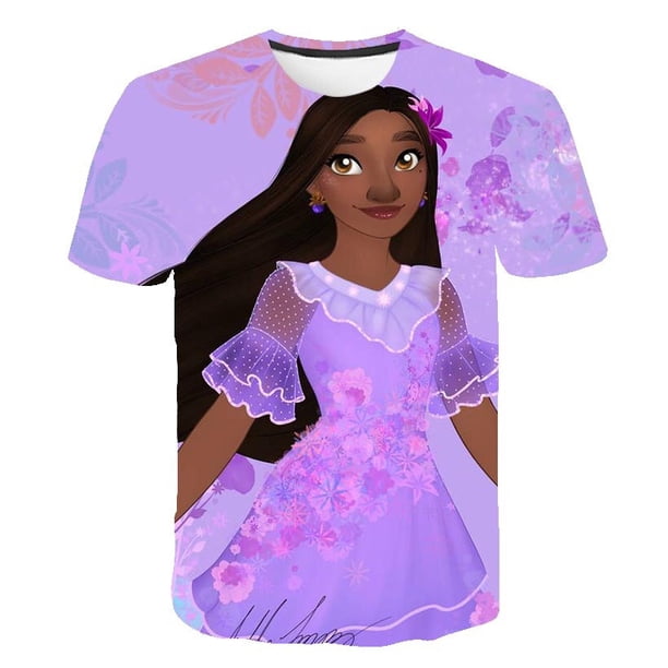 Camiseta de Disney para niños magic full house, camiseta de dibujos animados para niñas, ropa de calle para niños, jersey de cuello redondo, camiseta holgada para niños, Tops7T Gao Jinjia LED