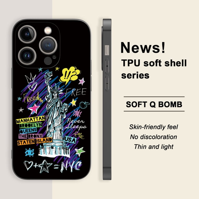¡Combine moda y funcionalidad con esta elegante y divertida funda para teléfono con diseño de dibujos animados!