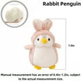 thumbnail image 3 of Playful Pompom Penguin Dino/Unicorn/Rabbit Vibrant Companions Endless Fun Stuffed Animal Toy - 7.9'', 3 of 5