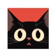 thumbnail image 4 of Pintura al óleo digital DIY con relleno de color, dibujo animado infantil, animal curativo, pintado a mano, gato negro de titanio, decoración de habitación infantil., 4 of 7