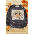 thumbnail image 1 of ABPHQTO Top negro de manga larga con estampado gráfico de leopardo y calabaza de Thankful para mujer, 1 of 5