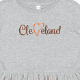 thumbnail image 4 of Inktastic Cleveland Heart Cursive Orange Girls Toddler Dress, 4 of 5