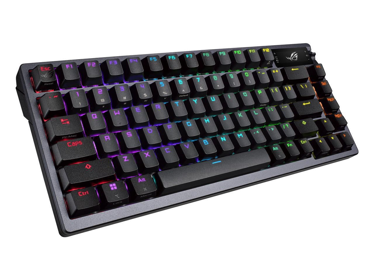 ASUS ROG Azoth 75 Wireless DIY Custom Gaming Keyboard - OLED display, Hot-Swappable Pre-lubed ROG NX Storm Switches & Keyboard Stabilizers, PBT Keycaps, RGB
