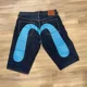 thumbnail image 1 of Pantalones cortos de estilo Vintage para hombre y mujer, Shorts vaqueros holgados con estampado de Hip Hop, Y2K, estilo gótico de baloncesto, novedad de verano, 1 of 5