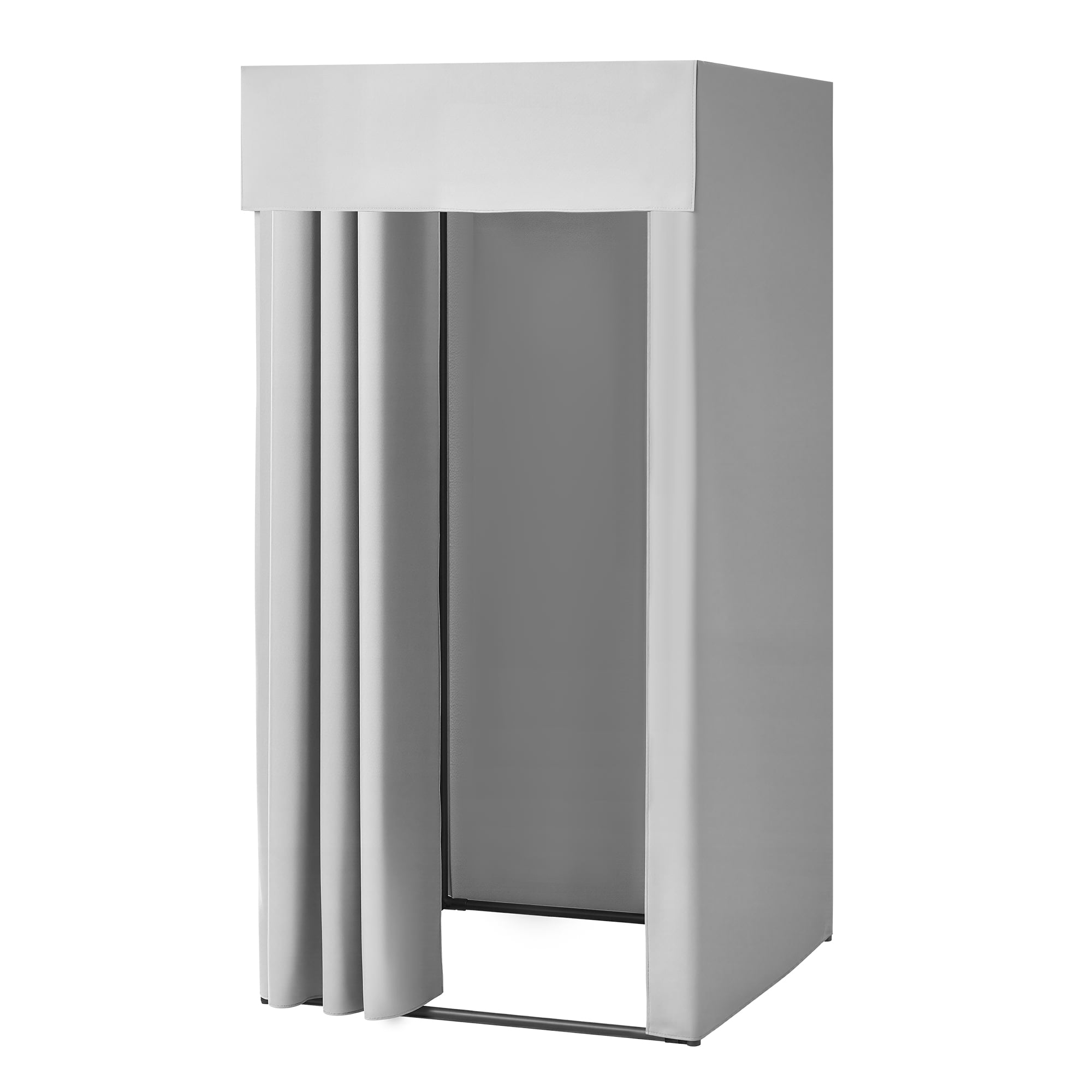 KFFKFF Portable Fitting Room with Durable Polyester Curtains, Privacy Space Featuring Shading Curtain and Hook, Suitable for Boutiques, Malls, Tailor Shops, and Outdoor Use - 39 x 39 x 78 in