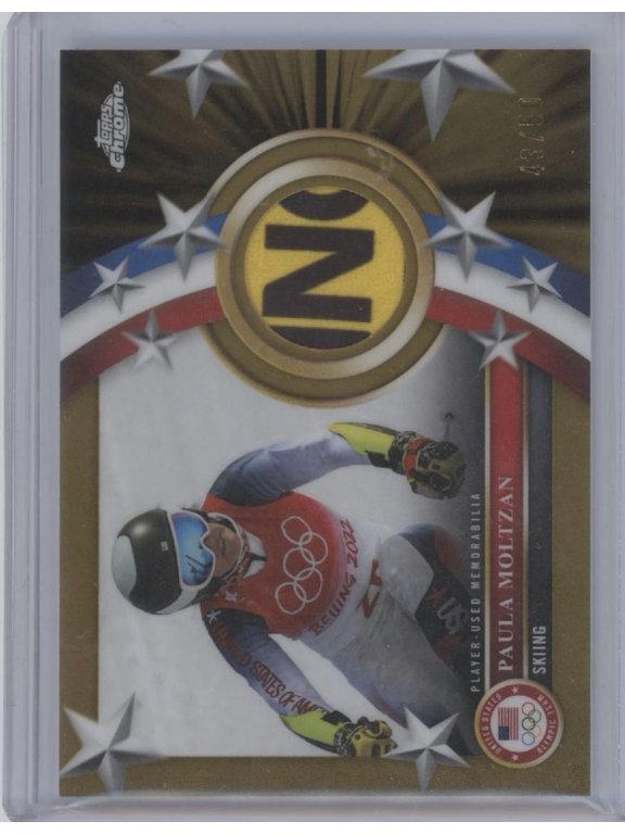 2026 Topps Chrome U.S. Olympic & Paralympic Team Hopefuls Paula Moltzan #USM-PM Gold /50 Memorabilia
