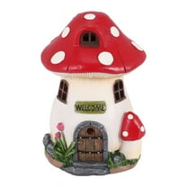 Solar Lamp Resin Craft Gardening Garden Miniature Fairy Landscape House Decoration O xc7079