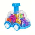thumbnail image 3 of Transparent Shell Gear Toy Car With Push Down Handle For Active Play, Colorful Moving Gears Spark Curiosity About Mechanics, Ideal For Toddlers And Kids To Develop Fine Motor, 3 of 6