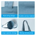 thumbnail image 4 of Uxcell Canvas Tote Bag with Handle Small Reusable Handbag Shopping Bags Blue, 4 of 5