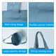 thumbnail image 4 of Bolsa de Lona Uxcell 8.3 x 9 x 3.9 pulgadas con Asa Bolsa Reutilizable Pequeña Azul, 4 of 5