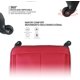 thumbnail image 5 of Juego De 3 Maletas Expandibles Check In MT184R 4 Ruedas Rojo, 5 of 7
