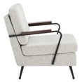 thumbnail image 6 of SAFAVIEH Lohan Modern Style Arm Chairs, Light Grey/Black Legs (26.4 in. W x 29.1 in. D x 31.5 in. H), 6 of 12