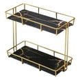 thumbnail image 2 of kurtrusly Storage Rack Multi-layer Storage Box Perfume Jewellery Container Basket S Double Layer Black 1Set, 2 of 6