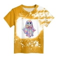 thumbnail image 4 of CAUYDY Toddler Baby Girl Halloween Shirt Spooky Ghost Tshirt Spooky Season Short Sleeve Tee Top Kid Fall Clothes(Yellow,18-24 M), 4 of 4