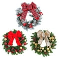 thumbnail image 5 of Bowknot Christmas Ball Wreath 2023 Christmas Wreath Wreath Home Of 1pc, 5 of 9
