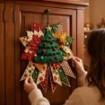 thumbnail image 4 of Guodhu Beginner Christmas Quilted Door Hanger Sewing Kit with Pre-Cut Fabric for Holiday Crafting Activity(Christmas Tree A), 4 of 6