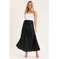 thumbnail image 2 of Wenseny Women Midi Skirt Stylish Flare Long Skirt Elastic Waist Casual Skirt Black L, 2 of 6