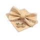 thumbnail image 1 of 1Set Mens Bow Tie Set: Pre-Tied Tuxedo Bowtie With Pocket Square Cufflinks For Wedding Party Formal Events, 1 of 3