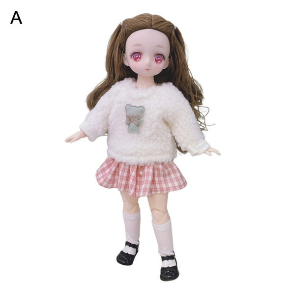 BJD Doll Lovely Collectible Comfortable to Touch Two-dimensional Comic Face BJD Doll Girl Toy Birthday Gifts