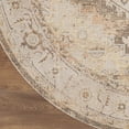 thumbnail image 6 of Nourison Astra Machine Washable 7'10" x Round Beige Vintage Indoor Rug, 6 of 9