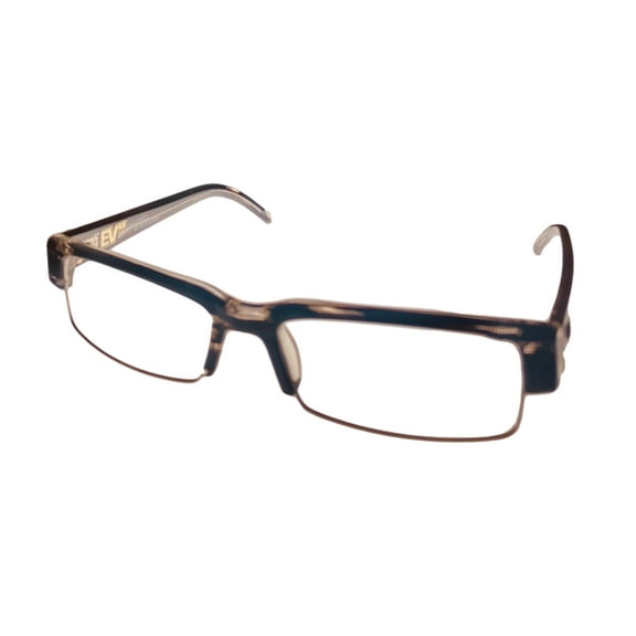 Maxwell Matrix Electric Ophthalmic Plastic Bottom Rimless Rectangle Eyeglass Frames Brown 56mm