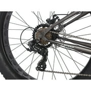 Mongoose Malus Fat Tire Mountain Bike, 26 Inch Wheels, Ages 14+, Gray