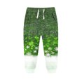 thumbnail image 2 of Piuwrlz Kids Thick Plush Pants Girls Boys Long Fleece Joggers Cotton Velvet Printed Tight Christmas Green Size 12-13Years, 2 of 4