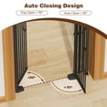 thumbnail image 4 of YUFU 74.8" Extra Tall Pet Gate for Cats, adjustable height adjustable width 30.3"-38.2" Pressure Mounted, No Drill, Walk-Through Door for Stairs/Doorways,(black), 4 of 9