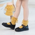 thumbnail image 3 of Jxzom 1-15T Kids Toddler Baby Girls Ruffle Lace Socks Cute Knit Mesh Patchwork Princess Dress Socks, 3 of 8
