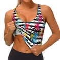 thumbnail image 4 of Lsque Trendy Colorful Pineapples 1 Printed Women'S Sports Bra, Compression, Moisture Wicking, High-Impact Sports Bra For Women,Supportive sports bra-Large, 4 of 9