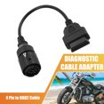 thumbnail image 2 of Unique Bargains 30cm 0.98ft 10 Pin to OBDII Cable Cord Diagnostic Adapter Cable Motorcycle for BMW, 2 of 6