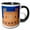 Black/White, variant on 3drose, Italy, Tuscany, Siena, Palazzo Pubblico - Eu16 Rti0030 - Rob Tilley, 11oz Two-tone Yellow Mug