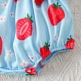 thumbnail image 5 of Hessimy Newborn Baby Girl Summer Clothes Daisy Flying Sleeve Jumpsuit Romper Ruffle Onesie Infant Outfit,Stretchy(Blue, 5 of 9