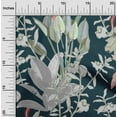 thumbnail image 2 of oneOone Cotton Cambric Dark Teal Blue Fabric Tropical Floral Sewing Craft Projects Fabric Prints By Yard 56 Inch Wide, 2 of 4