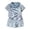 Blue, variant on Striped Casual Boys Outfit Short Sleeve Shirt Pants Toddler With Collar Clothes