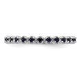 thumbnail image 2 of Auriga Fine Jewelry 925 Sterling Silver Created Sapphire Eternity Ring for Women Size 8, 2 of 6