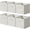 Light Gray, variant on 11 Inch Storage Cube, Fabric Cube Storage Bin with Handles, Storage Cube Organizer for Clothes and Toys, Collapsible Cube Bins for Closet, Shelves, Nursery, 6-Pack, Green
