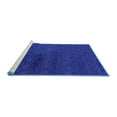 thumbnail image 2 of Ahgly Company Machine Washable Indoor Round Abstract Blue Modern Area Rugs, 6' Round, 2 of 4