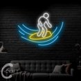 thumbnail image 2 of C-CRAFT Wave Surfing Neon Sign LED Light 33 inch for Surf Store Wall Art Decor, 2 of 5